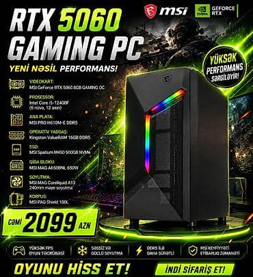 veten komputer: 🔥RTX 5060 GAMING. Yeni nəsil performans axtaranlar üçün ideal sistem! — 1