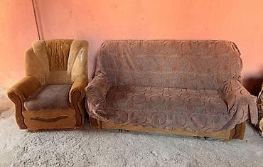 kafe divani: PULSUZ gelib. Goture bilersiz Klassik üslubda 2 hissəli yumşaq mebel — 1