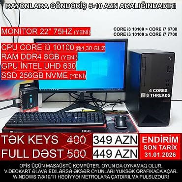 tavan dinamik: Masaüstü Kompüter "DDR4 B460 1200 Lenovo Core i3 10100” ⭐Tək Sistem — 1