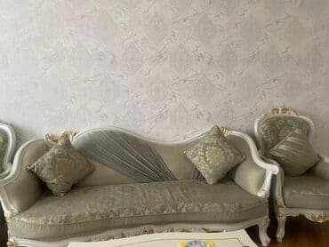 islenmis divan kreslo satiram: İşlənmiş, Klassik divan, 2 kreslo, Bazasız, Açılmayan — 2