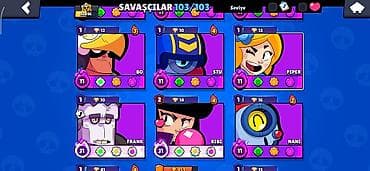 11 kabro: Brawl Stars Hesabı Kupa: 56400+ Karakterlər: Bütün karakterlər — 6