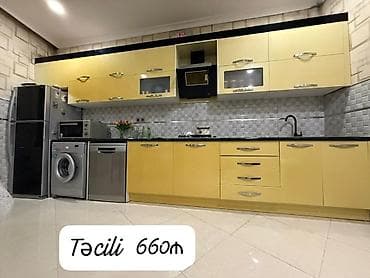 Mətbəx mebeli satılır 660₼. Ölçü 5m. Üzərində qaz moyka aspirator