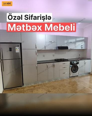 Özəl sifarişlə hazırlanmış mətbəx mebeli - Müasir, minimalist dizayn — 1
