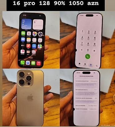 ucuz iphoneler: IPhone 16 Pro, 128 GB, Face ID — 1