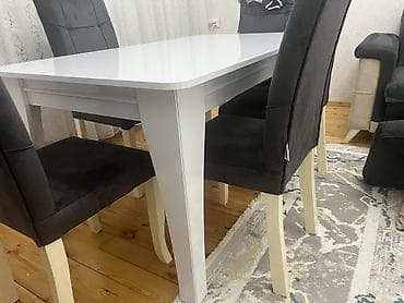 oturacağı: Qonaq otağı üçün, Yeni, Açılmayan, Dördbucaq masa, 6 stul — 5