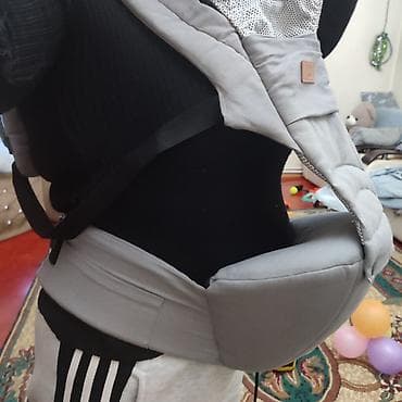 2 yas: Uşaq daşıma kəməri və oturacaqlı kanguru - Rəng: boz - Geniş bel — 2