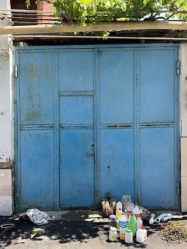 Dəmir Həyət darvazası, Yana açılan, Mexaniki, Qapı ilə, rəng - Mavi — 1