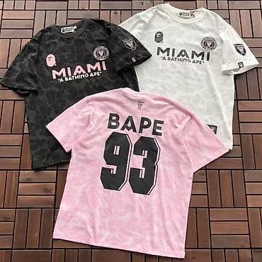 BAPE x Miami temalı unisex t‑shirt kolleksiyası - Dizayn: Ön hissədə — 1