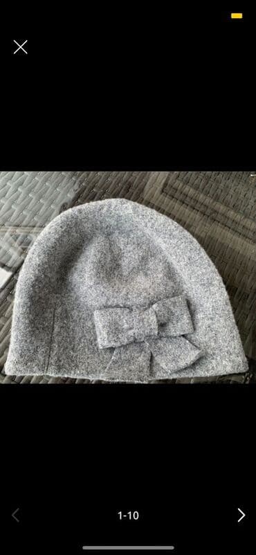 5-10 azn Qadınlar üçün şapka dəsti - Model 1: Açıq boz rəngli, yumşaq