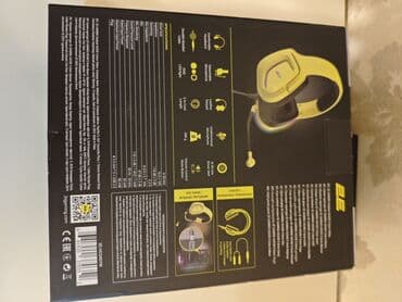 bluetooth klaviatura android: 2E HG340 oyun qulaqlığı - Rəng: parlaq sarı-qara - 50 mm sürücülər – — 7