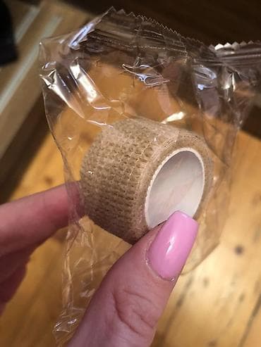 tibb çantası: Öz-özünə yapışan elastik bint (koheziv bant) - Rəng: təbii/bej - — 1