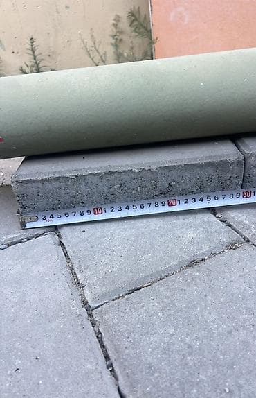 beton pliteler: Beton səki daşları (pavers) – boz rəng - Ölçü: təqribən 20 x 10 sm — 3