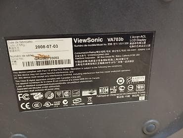 ucuz monitor: ViewSonic VA703b LCD monitor - Ekran: 17" inc (diagonal), kvadrat — 3