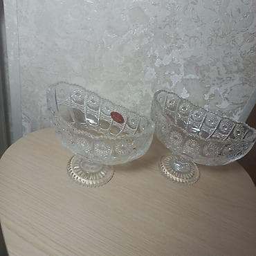 Tort və şiriniyyat qabı, rəng - Ağ, Şüşə — 2