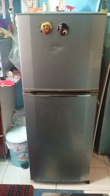 Kompüter, noutbuk və planşetlər: 2 qapılı LG Soyuducu Satılır, rəng - Boz, Təkərli — 1