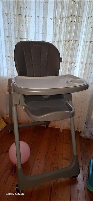 oyun kosolu: Uşaq yemək stulu – Interfine brendi - Rəng: boz - Yumşaq, rahat — 1