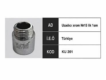 Məhsul: UzadıcI xrom №15, 1 sm Mənşə: Türkiyə Kod: KU 201 lalafo.az -da Məhsul: UzadıcI xrom №15, 1 sm Mənşə: Türkiyə Kod: KU 201