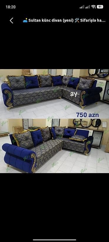 Divanlar: Künc divan, Yeni, Parça, Şəhərdaxili pulsuz çatdırılma — 1