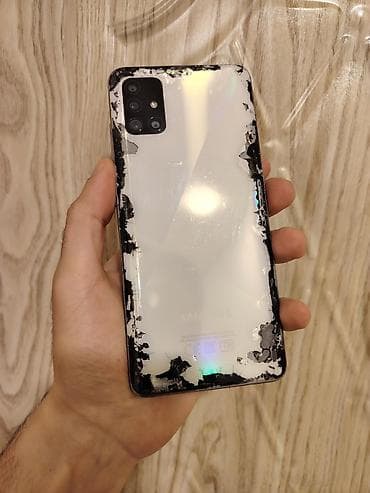 samsung notebook: Samsung Galaxy A51, 128 GB, rəng - Ağ, İki sim kartlı, Face ID — 3