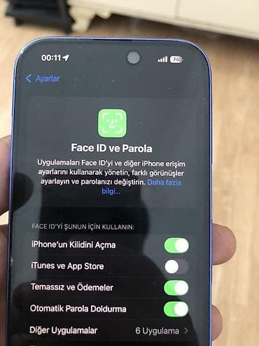 iphone 8x: IPhone 16, 128 GB, Mavi, Simsiz şarj, Face ID — 5