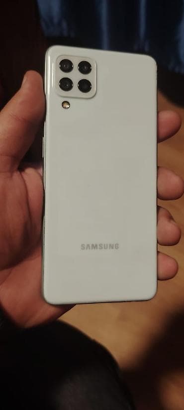 samsung adapter original: Samsung Galaxy A22, 64 GB, rəng - Ağ, Barmaq izi — 1