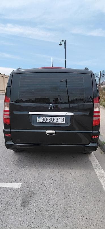 mini karavan: Mercedes-Benz Vito (uzun baza) – qara rəng, 7/8 yerlik komfortlu — 2