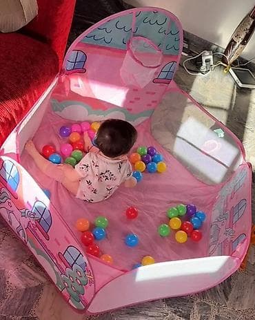 ev ayaqqabisi: Məhsul: Çəhrayı Unicorn Top Hovuzu Üstünlüyü: Çox rahat qatlanır — 3