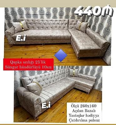 armada mebel: Künc divan, Yeni, Açılan, Bazalı, Parça, Şəhərdaxili pulsuz çatdırılma — 1