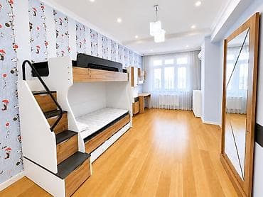 Oğlan və qız üçün, İşlənmiş, 2 təknəfərlik çarpayı, Yazı masası, Dolab
