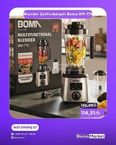 ucuz blender: Boma BM-775 çoxfunksiyalı blender - Güclü mühərrik və kəskin — 1