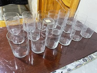 qab qacak: Stəkanlar, Şüşə, 18 ədədli dəst, 250 ml, SSRİ — 3