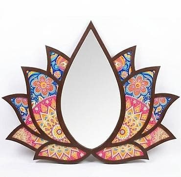 guzgu şamdan: Güzgü Divar üçün, Dekorativ, Naxışlı — 3