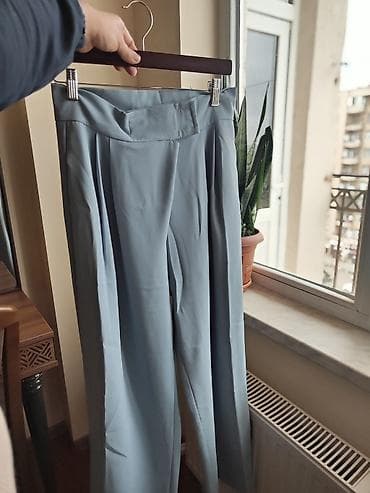 Baş geyimləri: - Məhsul: Qadın şalvarları (2 ədəd) 1) Açıq boz-mavi rəngdə, axıcı — 2