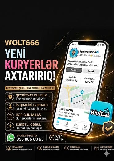 Moto-kuryer tələb olunur lalafo.az -da Moto-kuryer tələb olunur