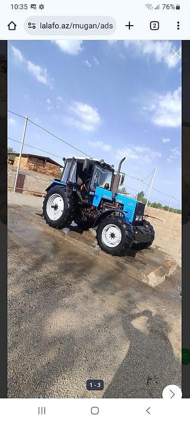 Belarus 1221.2 traktor - 4x4 təkər formulu, ön dartı ilə - Güclü