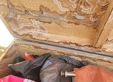 unitaz islenmis: Bağda həyət evində əşyaları yığmaq üçün sandıq. satılır.Rənglədib evdə — 4