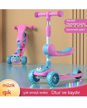 самокаты в баку: Scooter 🌀 Açılıb yığılır 🌀 Oturub sürmək olur 🌀 işıqlı 🌀 səbəti ve — 6