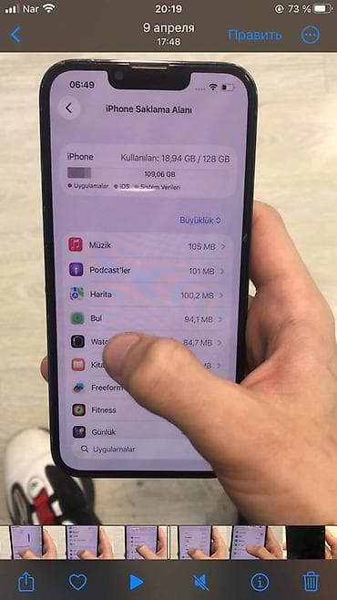 islenmis telefonlar qiymetleri: IPhone 13 Pro, 128 ГБ, Space Gray, Face ID — 4