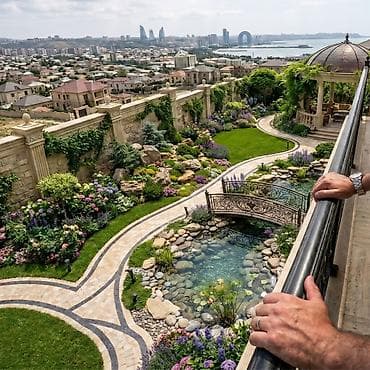 Ландшафтные работы: Eksteryer və landşaft dizayn xidmətləri. Real təcrübə, Düşünülmüş — 1