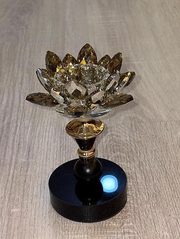 Картины и портреты: Büllur lotus formalı şamlıq/şam tutacağı - Material: yüksək — 1