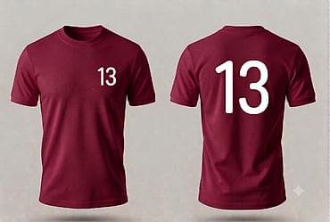 kis: Nömrəli idman futbolkası – uniseks, qısaqol - Rənglər: tünd mavi — 2