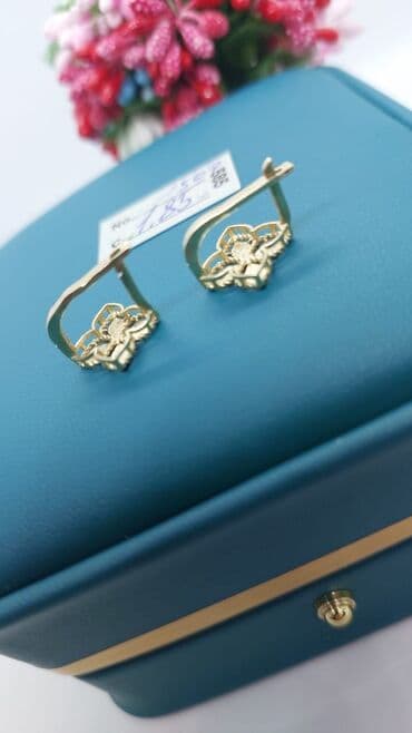 qas sirqalar: Sırğa, Sarı qızıl, 585 Əyar, 121 g — 4