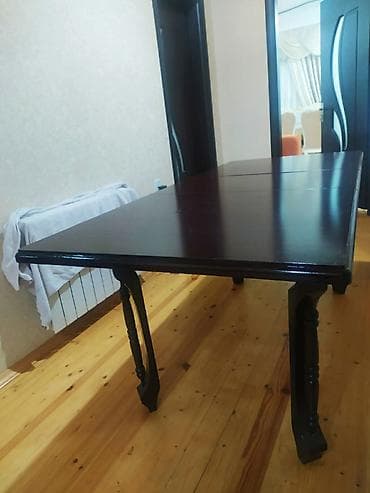 taxta: Yemək otağı dəsti – masа və stullar - Material: təbii ağac karkas — 2