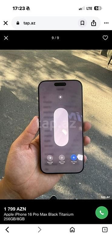 iped mini 6: IPhone 16 Pro Max, 256 GB, Black Titanium, Zəmanət — 2