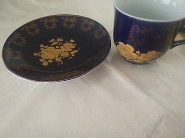 Кофейный набор, цвет - Синий, Фарфор, Чехия — 3