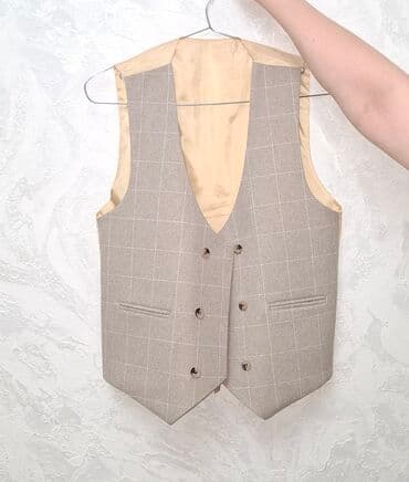 ziyafət geyimləri 2022: Kostyum, Demisezon, S, rəng - Bej — 2