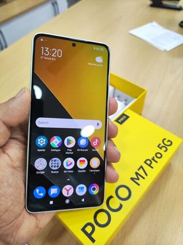 107: Poco M7 Pro 5G, 256 GB, rəng - Gümüşü, Zəmanət, Kredit, Sensor — 1