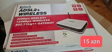 modem wifi: - TP-Link Wi‑Fi router – 2 antennali model. Ev və ofis üçün sabit — 6