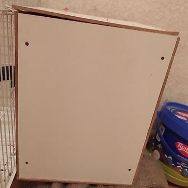 Dalmatinka üçün quş qəfəsi və aksesuarlar - Rəng: ağ metal