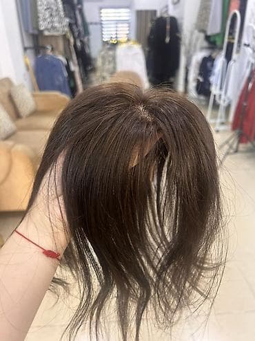 bas: Qadınlar üçün saç topperi (başın üst hissəsi üçün)Təbii uşaq saci - — 2
